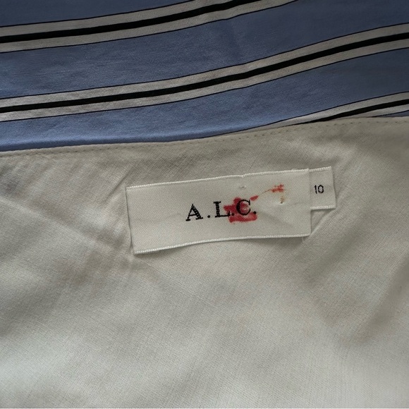 A.L.C. Striped One Shoulder Midi Dress - Picture 8 of 10